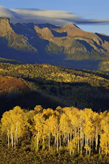 Sunrise on mountain and valley landscape, San Juan Mountains, Colorado, USA Sunrise on mountain and valley landscape, San Juan Mountains, Colorado, USA
