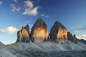 Sunset over Tre Cime di Lavaredo/Drei Zinnen, Dolomites Sunset over Tre Cime di Lavaredo/Drei Zinnen, Dolomites