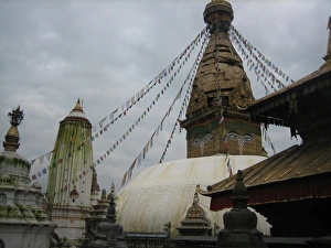 Swayambhunath temple in Kathmandu Swayambhunath temple in Kathmandu