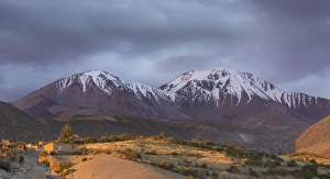 The Taapaca volcano in the last evening light, Putre, Arica and Parinacota Region, Chile The Taapaca volcano in the last evening light, Putre, Arica and Parinacota Region, Chile