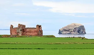 Tantallon Castle and Bass Rock, East Lothian, Scotland Tantallon Castle and Bass Rock, East Lothian, Scotland