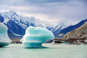 Tasman Glacier at Mount Cook in New Zealand Tasman Glacier at Mount Cook in New Zealand