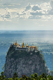 Taung Kalat temple on Mount Popa in bagan myanmar Taung Kalat temple on Mount Popa in bagan myanmar