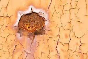 Rusty Metal Texture Prints: Texture, metal with flaking paint, rust