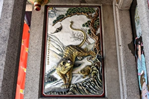 Tiger painting Han Jiang temple Georgetown Penang Malaysia Tiger painting Han Jiang temple Georgetown Penang Malaysia