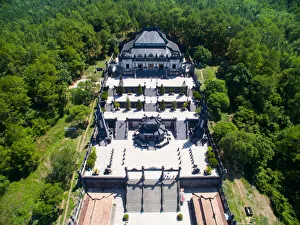 Tomb of Khai Dinh King from above in Hue, Vietnam Tomb of Khai Dinh King from above in Hue, Vietnam