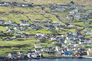 Townscape Vestmanna, Streymoy, Faroe Islands, Denmark Townscape Vestmanna, Streymoy, Faroe Islands, Denmark