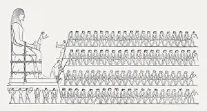 Transport of a colossus in ancient Egypt, published in 1876 Transport of a colossus in ancient Egypt, published in 1876