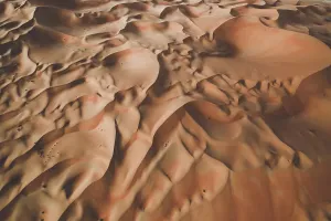 Arabian Desert Sand Dunes Print - UAE Aerial Landscape