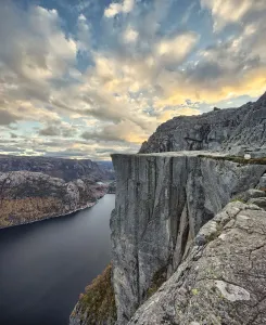 Prints of View from Prekestolen, Lysefjorden Norway Prints: View from Preikestolen Print: Lysefjorden Landscape