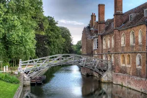 Prints of The Mathematical Bridge is the popular name of a wooden footbridge in the southwest of central Cambridge, England Essex Prints: Mathematical Bridge Print, Cambridge England