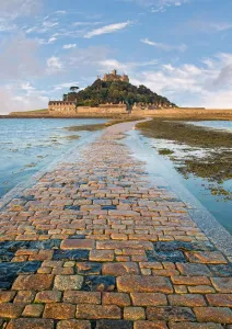 St Michaels Mount Causeway Print at Low Tide, Cornwall
