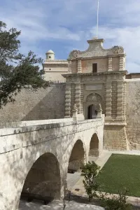Mdina City Gate Print - Malta Historic Landscape