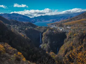 Kurobe Dam Print: Nagano, Japan Autumn Landscape