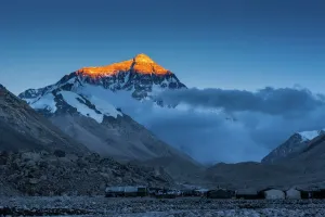 Prints of Evening light over top of mount Everest Travel Photographer Collection Prints: Everest Mountain Evening Light Print