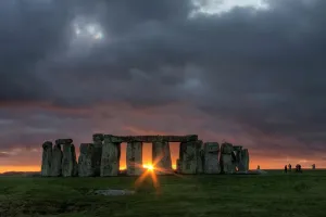 Prints of Stonehenge Sunset juust after the winter solstice Travel Photographer Collection Prints: Stonehenge Sunset Print: Winter Solstice Glow