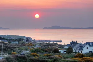 Prints of Cleggan at sunset, Connemara, County Galway, Republic of Ireland, Europe Travel Photographer Collection Prints: Cleggan Sunset Print, Connemara Landscape