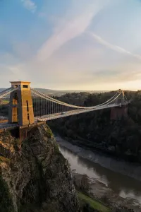 Isambard Kingdom Brunel Prints: Clifton Suspension Bridge Sunset Print, Bristol UK