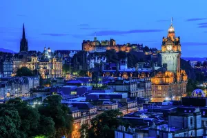 Edinburgh City Skyline Print from Calton Hill