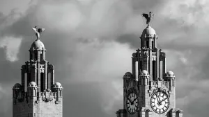 River Mersey Prints: Liver Birds Watch Over Liverpool Print