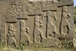 Tribute bearers, bas-relief in Apadana palace, Per Tribute bearers, bas-relief in Apadana palace, Per