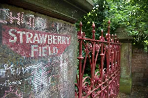 UK, England, Liverpool, Strawberry Field gate UK, England, Liverpool, Strawberry Field gate
