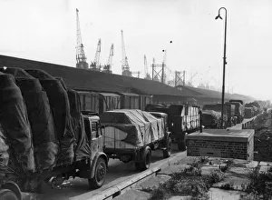 Unloaded Lorries at King George V Dock, London Unloaded Lorries at King George V Dock, London