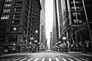 Urban Chicago city Intersection of streets Urban Chicago city Intersection of streets