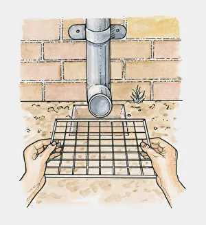 Using a cooling rack to cover an open drain Using a cooling rack to cover an open drain
