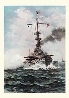 Digital vision vectors/uss indiana bb 1 united states navy battleship Digital vision vectors/uss indiana bb 1 united states navy battleship