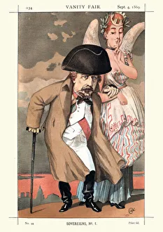 Vanity fair caricature of French Emperor Napoleon III Vanity fair caricature of French Emperor Napoleon III