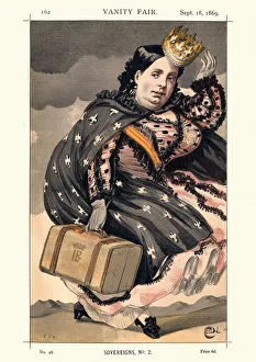 Vanity fair caricature of Queen Isabella II of Spain Vanity fair caricature of Queen Isabella II of Spain