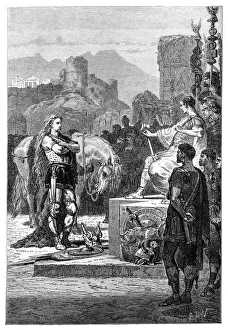 Vercingetorix surrendering to Julius Caesar Vercingetorix surrendering to Julius Caesar