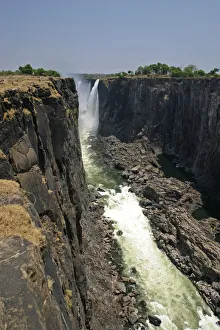Victoria Falls, view from Zimbabwe, Zambezi River, Zambia, Zimbabwe, Africa Victoria Falls, view from Zimbabwe, Zambezi River, Zambia, Zimbabwe, Africa