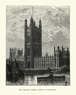 Victorian London - Victoria Tower, Houses of Parliament Victorian London - Victoria Tower, Houses of Parliament