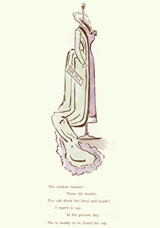 Digital vision vectors/victorian satire/victorian satirical cartoon modern damsel Digital vision vectors/victorian satire/victorian satirical cartoon modern damsel