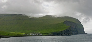 View from the ferry Norroena to the Faroe Islands, Denmark, Europe View from the ferry Norroena to the Faroe Islands, Denmark, Europe