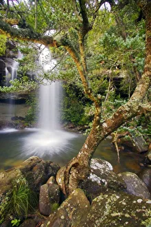 View of a Flowing Waterfall - Blurred Motion View of a Flowing Waterfall - Blurred Motion