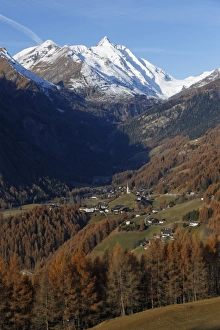 View towards Heiligenblut on Grossglockner Mountain, Spittal an der Drau, Carinthia View towards Heiligenblut on Grossglockner Mountain, Spittal an der Drau, Carinthia