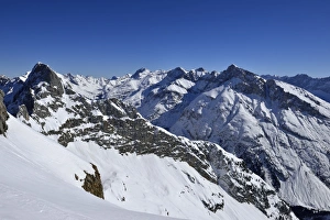 view from Karwendel Grube towards the central Karwendel Mountains, Mittenwald view from Karwendel Grube towards the central Karwendel Mountains, Mittenwald