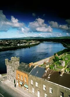 View of Limerick city and the River Shannon, County Limerick, Ireland
