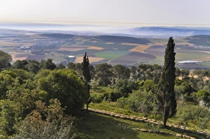 View from Mount Tabor, Israel, Middle East, Southwest Asia, Asia View from Mount Tabor, Israel, Middle East, Southwest Asia, Asia