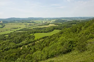 View from Mt Grosser Horselberg towards the Thuringian Forest, near Eisenach, Thuringia View from Mt Grosser Horselberg towards the Thuringian Forest, near Eisenach, Thuringia