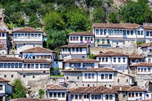 View of the old fortified city of Berat, Albania, Unesco World Heritage Site View of the old fortified city of Berat, Albania, Unesco World Heritage Site