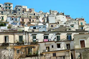 View at the old town of Modica Italy