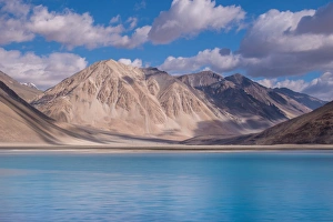View of Pangong Tso Tibetan for high grassland lake View of Pangong Tso Tibetan for high grassland lake