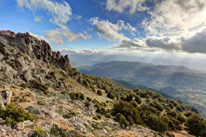 View of the plain from the path to the top of the mountain Punta Corrasi View of the plain from the path to the top of the mountain Punta Corrasi