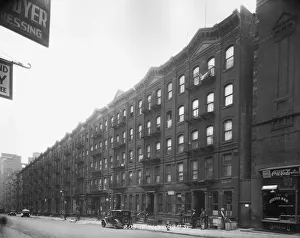 View of row house apartment buildings from 203-19 West 63rd Street in New York City View of row house apartment buildings from 203-19 West 63rd Street in New York City