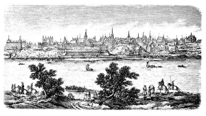 View Of Warsaw Across river Vistula , 17th century View Of Warsaw Across river Vistula , 17th century