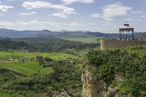 Viewing platform, Ronda, Malaga province, Andalucia, Spain Viewing platform, Ronda, Malaga province, Andalucia, Spain